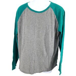 Unisex Gap Lived-In Rode Baseball Style Tee T-Shirt Large Soft Green Grey Top
